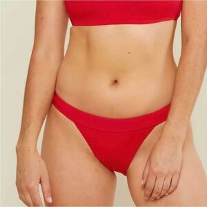 NWT Andie Swim Banded Cheeky Bottom Cherry Red Size‎ Small